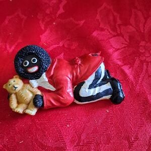 Vintage Gollywog Fridge Magnet with Red Jacket